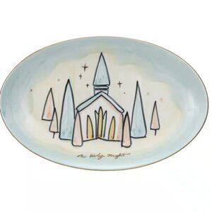 Creative Co-Op Hand-Painted Stoneware Plate/NWT